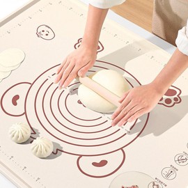 Pastry Mat, Pastry Mat Prevent Slip Odorless Thickened Silicone Dough Rolling Mat with Scale for Baking Pizza Making