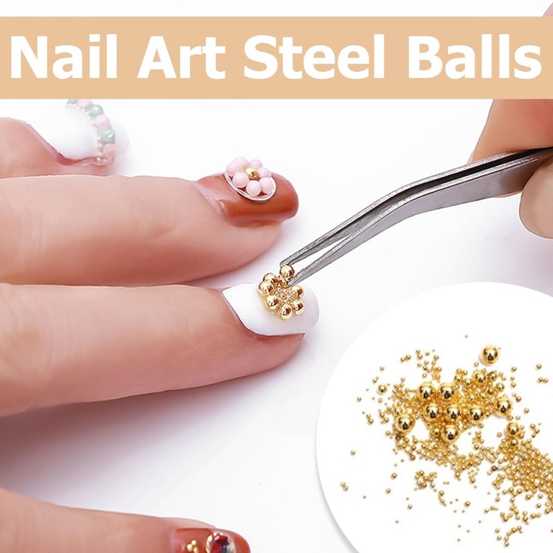 OHREN 1 x Nail Art Beads Micro Caviar for Nails,