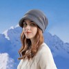 Siganorpy Women Winter Knitted Beanie Hat Stretchy Slouchy Cap with