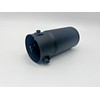 Matt Black Rolled Tip Exhaust 76mm Exit Fits 40mm -