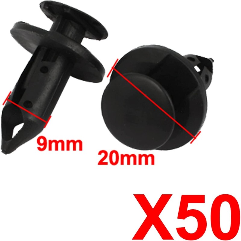 9mm Hole Dia Rivets Fastener Push Pin Plastic Clips for