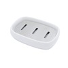 Lofekea Ceramic Soap Dish, Stainless Steel Soap Holder for Bathroom