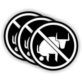 Unbranded/Generic 3pcs Funny No Bullshit Hard Hat Stickers Helmet Decals Bull Sarcastic Joke Black