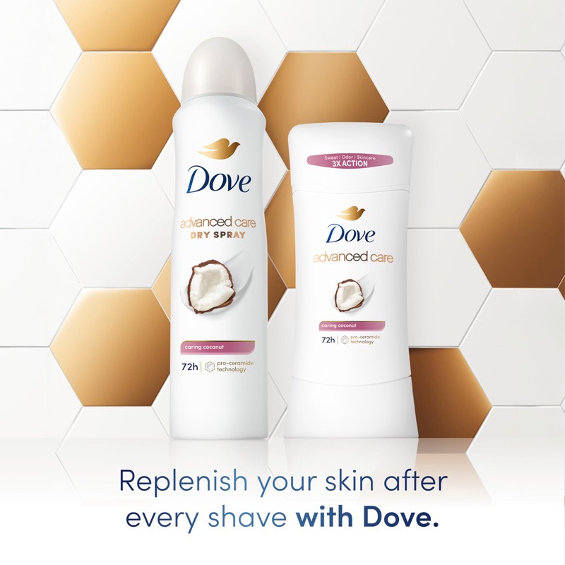 Dove Advanced Care Antiperspirant Deodorant Stick Caring Coconut for Helping