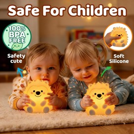 Squishy Night Light for Kids,9 Colors Baby Nursery Rechargeable Table Lamp