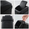 Cinkyou 7 L Garbage Can with Swing Lid, Plastic Swing-Top