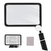 5X Magnifying Glass with Light, Lightweight Full Page Magnifier for