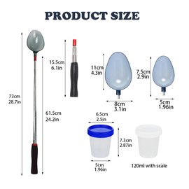KFZDCG Dog Urine Sample Catcher, Dog Cat Urine Collector with 2 Spoons, Reusable Telescopic Urine Sample Catcher for Dog Cat