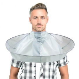 Hair Salon Cutting Cape with Hair Catcher, Self-Haircut Gown Neck Cover 50ea