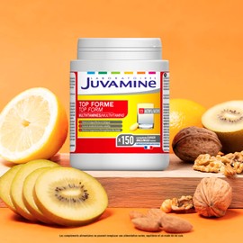 JUVAMINE – Topform – Vitalität – Spannkraft – 12 Multivitamine & 10 Mineralstoffe – Trägt zur Verringerung von Müdigkeit bei – Unterstützt das Immunsystem – 5-Monats-Packung – 150 Tabletten