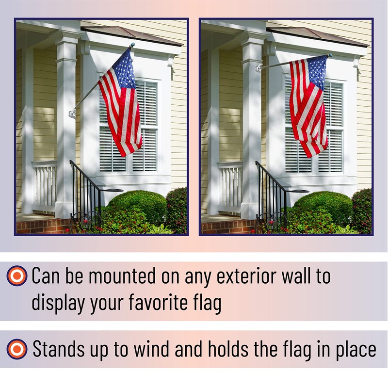 UNCO Aluminum Flag Pole Holder, Heavy Duty Aluminum Mount, Flag