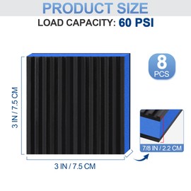 ToLanbbt 8 Pack Rubber Anti Vibration Pads 3" x 3" Heavy Duty EVA Mechanical Vibration Damping Isolator Pads 7/8" T Absorbing Mats for Compressor, Air Conditioner, Washing Machine, Dryer, Treadmill