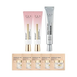 Jas Bare Face Cream Pink Edition 30ml x2 + White Toning Shot Freckle Cream 40ml + 5 Samples / 쟈스 맨얼굴 크림 핑크에디션 30ml x2 + 화이트 토닝샷 기미크림 40ml + 샘플5매
