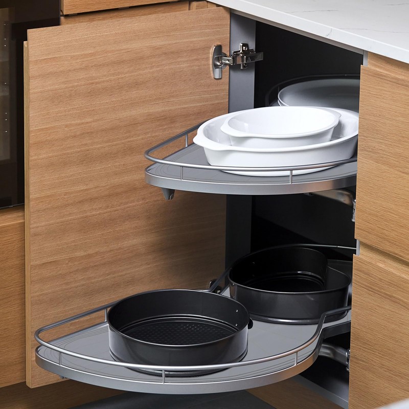 DoubleFill 2 Pack 26 Inch Lazy Susan Shelf Liner Silicone