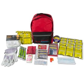 Ready America Tornado Emergency Kit 2-Person, 3-Day Backpack, Includes Emergency Food, Water, First Aid Kit, Survival Blanket, Safety Goggles, Portable Disaster Preparedness Go-Bag