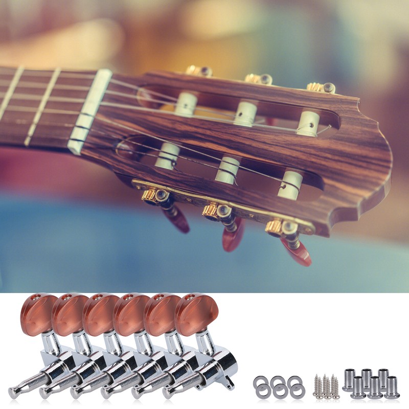 6PCS Guitar Tuning Pegs Electric Acoustic Enclosed Locking Tuner Machine
