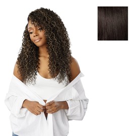 Sensationnel Curls kinksandco synthetic bundles - tropical brazilian quick weave hair or pony styles for natural 3c to 4c hair textures (18 20 22 inch, 2 DARKBROWN)