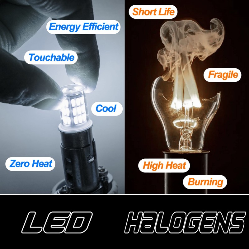 12 Volt BA15S Led Bulbs,1156 1141 6000k Daylight White,DC Bayonet