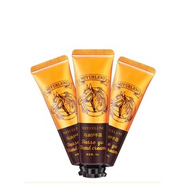 Dinalio Horse Oil Hand Cream 3pcs Natural Deep Moisturizing, Fast Absorption Non-Sticky Repair Dry Cracked Frostbite Portable Travel Pack (Horse Oil + Vitamin E)（3pcs）