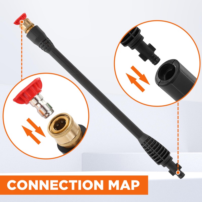 JOEJET Pressure Washer Wand Replacement with 5 Spray Pressure Washer
