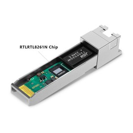 10GBASE-T SFP+ to RJ45, 10gagbit SFP Copper RJ-45, 10gbe SFP Module with RTL8261N Chip, Mini Gbic Network Transceiver Compatible with Cisco SFP-10G-T-S, Ubiquiti, and Other Open Switch