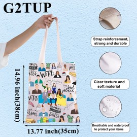 G2TUP Eleanor & Michael Tote Bag Michael & Tahani Fan Gift This Is Bad Place Shoulder Bag Eleanor & Chidi & Brittany Merch (Bad Place TG)