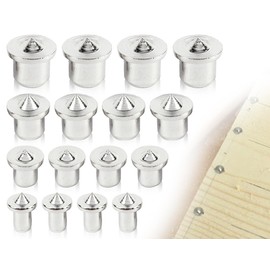 KAPSING Pack of 16 Dowel Centring Point, Wooden Dowel Set, Centring Tips, Dowel Aid, Dowel Hole Marker, Round Wood Tenon, Bit Tool for Centring Pin (6/8/10/12 mm)
