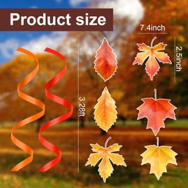 12Pcs Autumn Decorations Swirls for Hanging, Autumn Garland Maple Leaves Banner Bunting for Autumn Home Decor, No DIY, Thanksgiving Decorations, Fall Decorations for Home Party Supplies