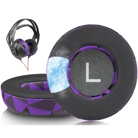 SOULWIT Cooling Gel Replacement Ear Pads Plantronics (Poly) Rig 400 (400Pro HC, 400HS, 400HX, 400HA), Ear Pads for Rig 500 (500E, 500HD, 500HX) / Rig 505 (505HS) / Rig515 (515HD) Headphones