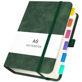 Yarotm Plain Notebook A5-14x21cm PU Leather Notebook - 100g/m² Blank Paper Notepad - A5 Notebook Hardback 360 Pages - Travel Journal Notebooks Planner Writing Note Pad, Green