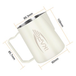 IKAPE Coffee Products, 600ml Milk Frothing Pitcher(white)