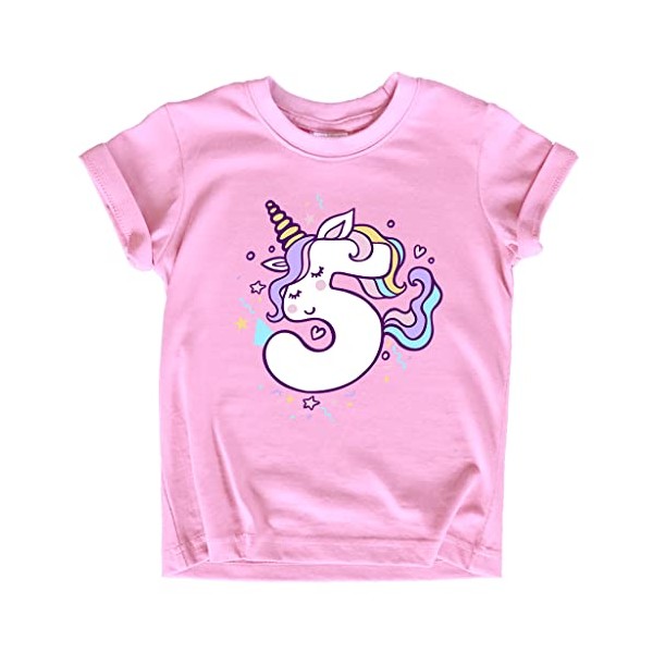 Unicorn 5th Birthday Shirt Outfit for Girls 5 Year Old