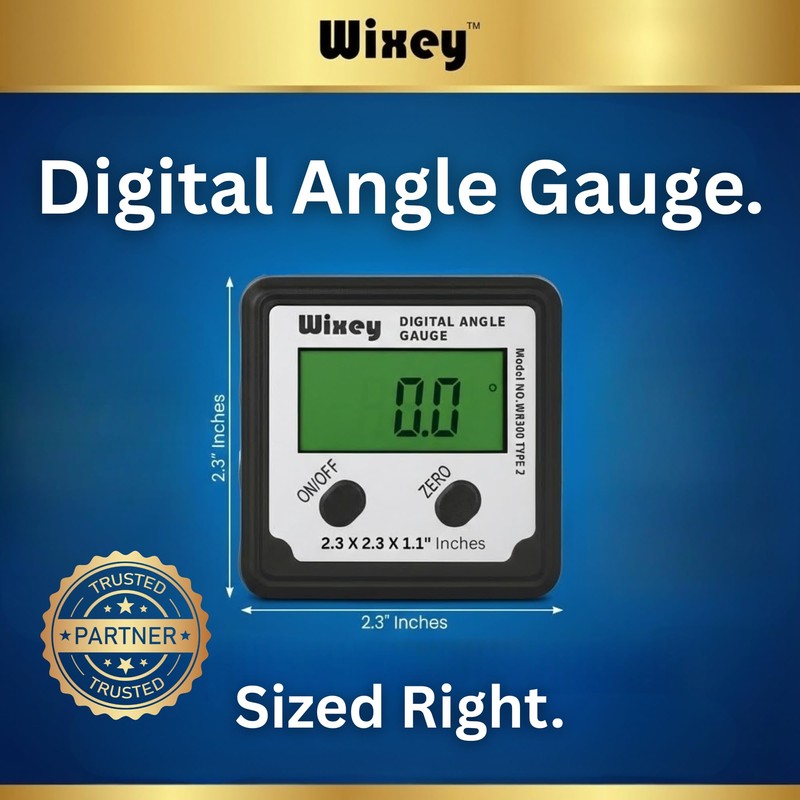 Wixey Digital Angle Gauge | Digital Angle Finder for Table