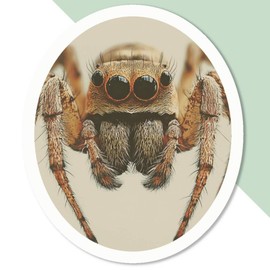 4 x Small 50mm 'Cute Spider' Permanent Sticker Decals for Cars/Windows/Bins/Walls etc (DW00129780)