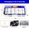‌NexSync 580Pcs E-Clip Assortment Kit - 65Mn Steel Snap Rings
