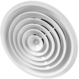 Repa Market 12 Inch (Neck) Round Aluminum Ceiling Diffuser/White Powder Coated HVAC Vent Cover/Multi-Directional Air Distribution/Supply & Exhaust Airflow for Industrial & Home Ventilation