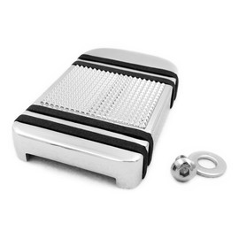 AfterMokit Replacement Brake Pedal Pad for Harley Davidson Dyna Wide Glide 1993 and up FL Softail 1986 and up Touring Models 1980 and up Chrome