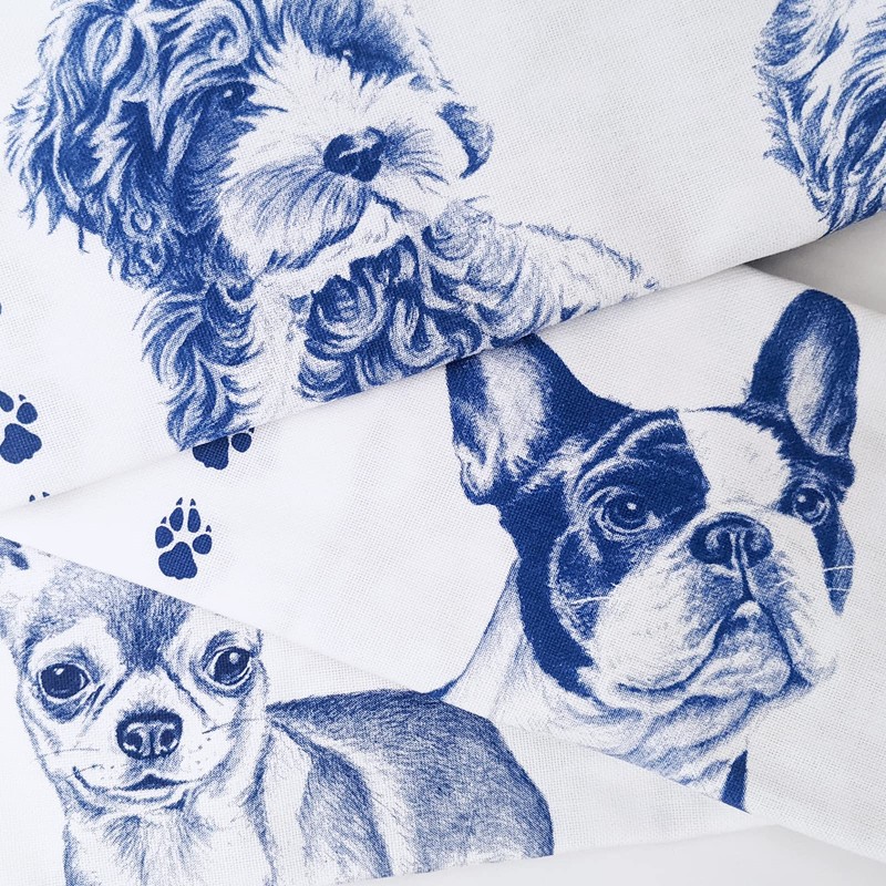 Bichon Frise Printed Tea towel - 100 Percent Cotton. Dog