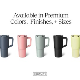 BrüMate Müv - Taza de café aislada 100% a prueba de fugas con asa y tapa, taza de café de acero inoxidable, taza de café de doble pared (perla pequeña)