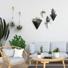 2Pcs Nordic Ceramic Wall Planter Triangular Mini Succulent Planter Hanging