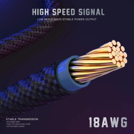 Asiahorse Black Sleeved PSU Extension Cable Kit 18AWG Cotton Custom PC Mod Kit