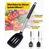 Pack of 2 Silicone Solid Turner, Non Stick Slotted Kitchen