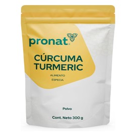 PRONAT | Cúrcuma Turmeric, Suplemento Alimenticio, Alimento en Polvo, Bolsa con 300 gramos