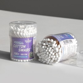 Pax One-Touch Cotton Swabs with Wooden Sticks, 100 Count (10-Pack) 10 Packs