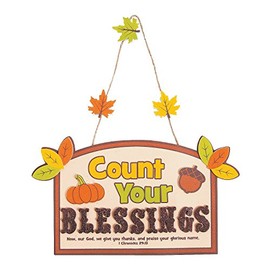 Count Your Blessings Sign Craft Kit for Fall - Makes 12 - Crafts for Kids and Fun Home Activities