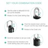 ORIA Combination Padlock, 4 Pack Combination Locks, 4 Digit Padlock