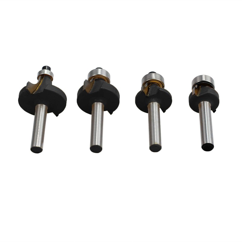 LUMBER JACK 4 Piece Round Over Router Bits 1/4 Shank,