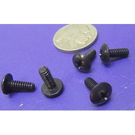 Black Oxide 18-8 Stainless Steel Truss Head Phillips Machine Screws FT 6-32 x 3/8" Length, 50 Pcs