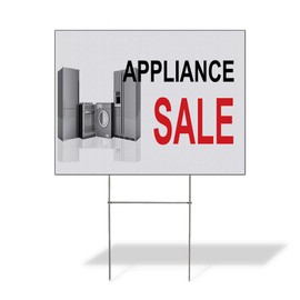 Fastasticdeals Weatherproof Yard Sign Appliance Sale Business A Grey Lawn Garden Equipment 18x12 Inches 1 Side Print