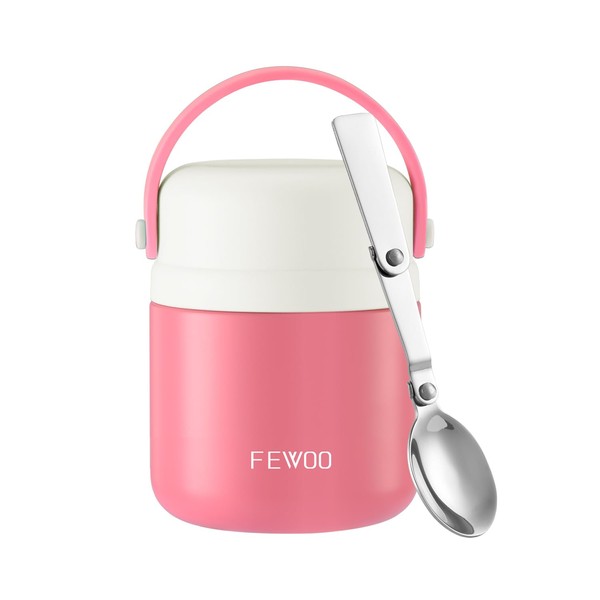 Soup Flask, 400ml Vacuum Insulated Food Jar for Hot Cold